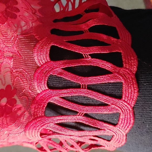 CHI CHI's LONDON* Red Lavinia Tea length dress crinoline satin lining sz UK 12 - Picture 17 of 17